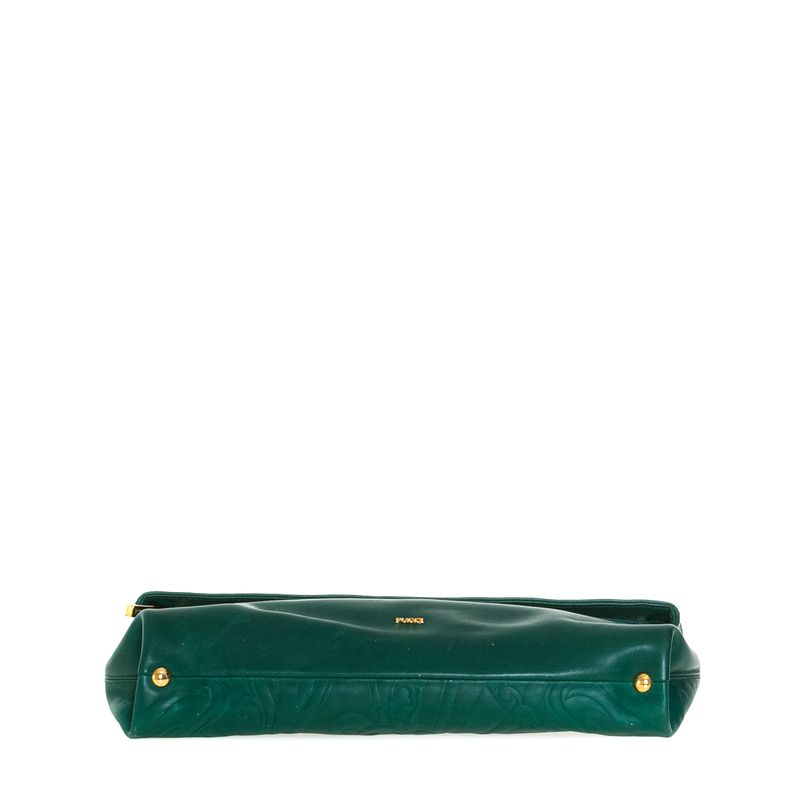 Clutch-Emilio-Pucci-Couro-Verde