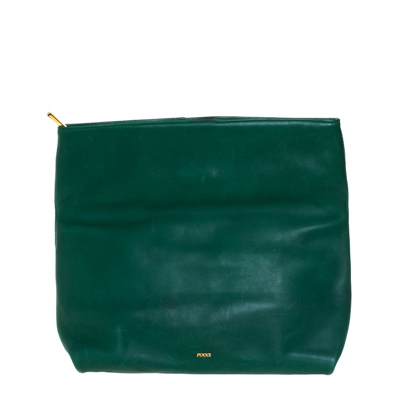 Clutch-Emilio-Pucci-Couro-Verde