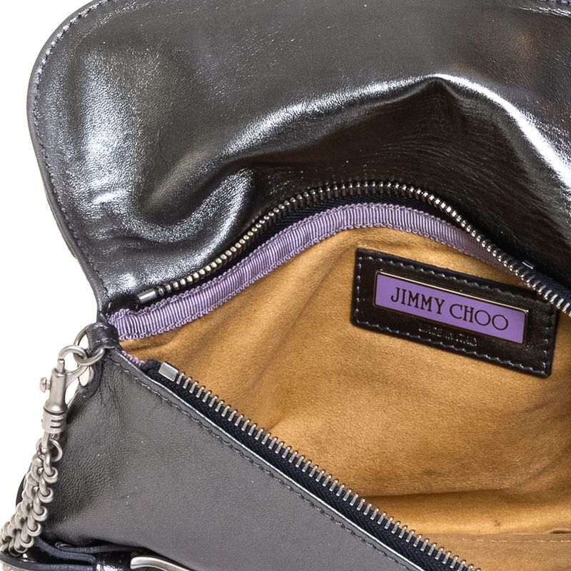 Bolsa-Jimmy-Choo-Couro-e-Malha-Metalica