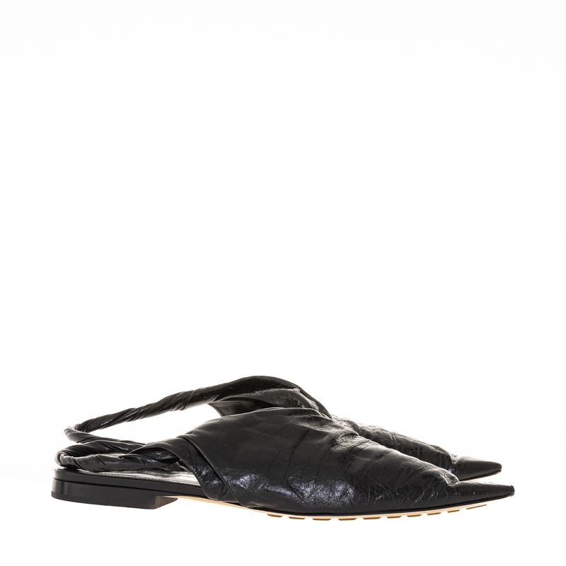 Slingback-Bottega-Veneta-Bico-Fino-Couro-Preto
