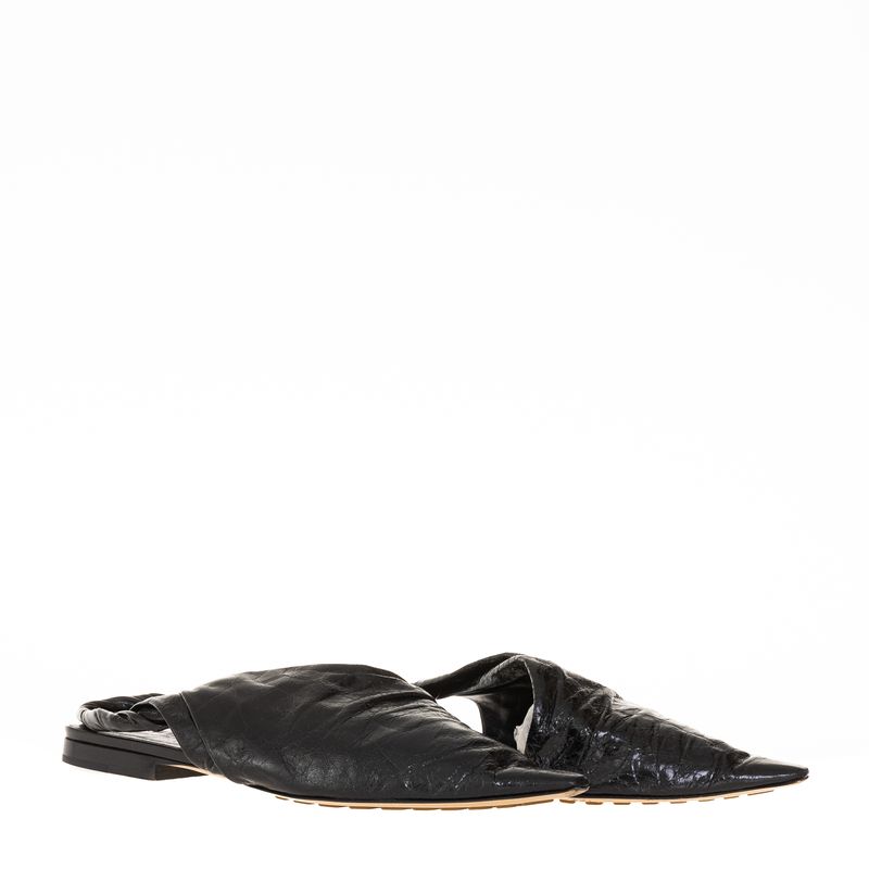 Slingback-Bottega-Veneta-Bico-Fino-Couro-Preto