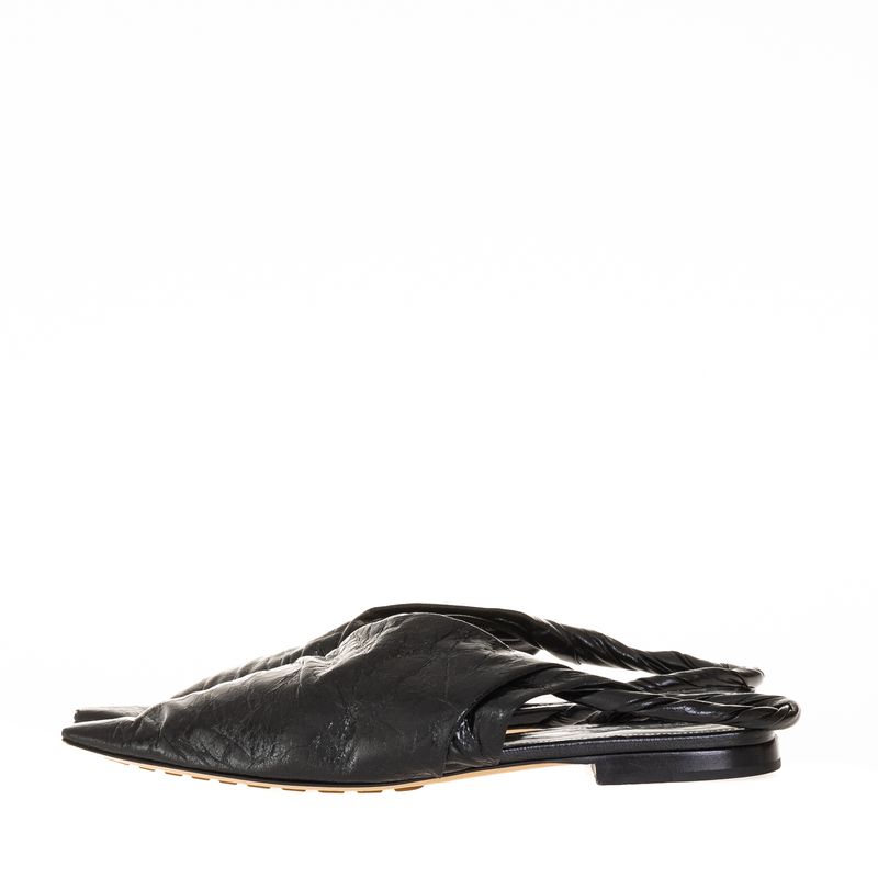 Slingback-Bottega-Veneta-Bico-Fino-Couro-Preto
