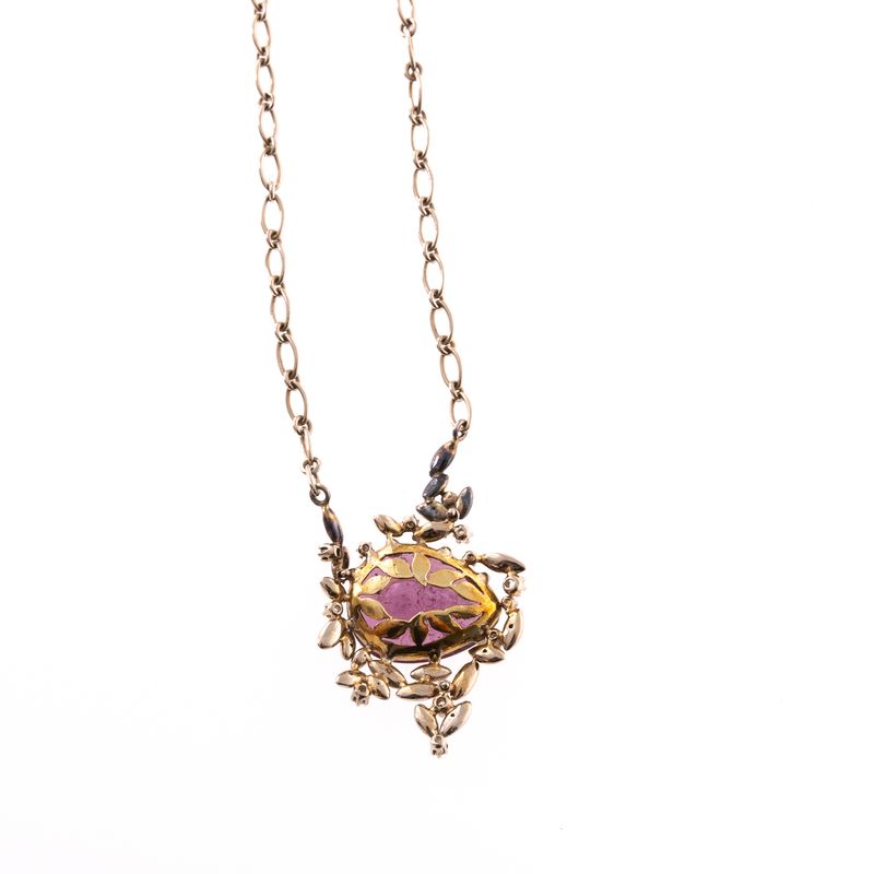 Colar-Ouro-Brilhantes-e-Turmalina-Rosa