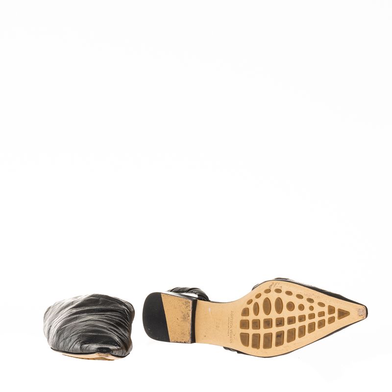 Slingback-Bottega-Veneta-Bico-Fino-Couro-Preto