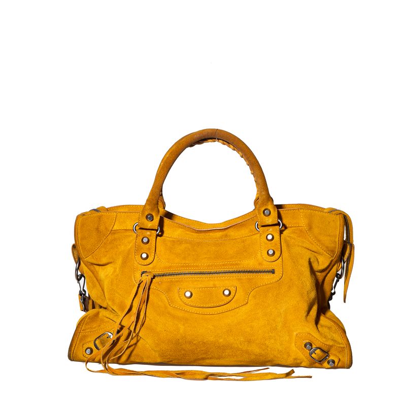 Bolsa-Balenciaga-Motocross-Classic-Camurca-Mostarda