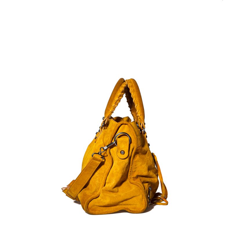 Bolsa-Balenciaga-Motocross-Classic-Camurca-Mostarda