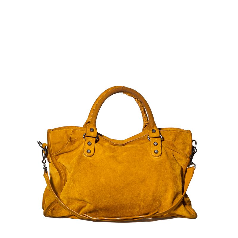 Bolsa-Balenciaga-Motocross-Classic-Camurca-Mostarda