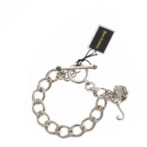Pulseira Juice Couture Prateada e Pingente Coração