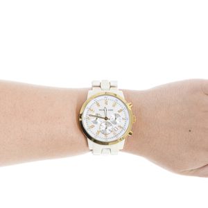 Relógio Michael Kors Branco e Dourado