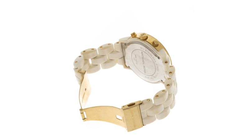 Relogio michael kors 2024 dourado com pedras