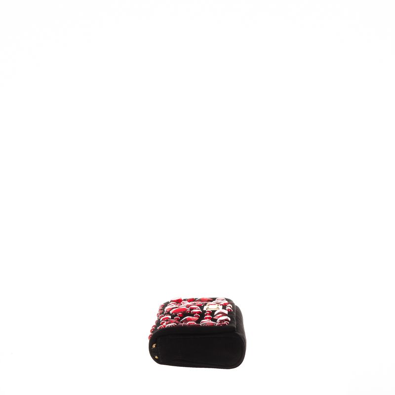 Clutch-Dolce---Gabbana-Preta-Aplicacoes-Vermelhas