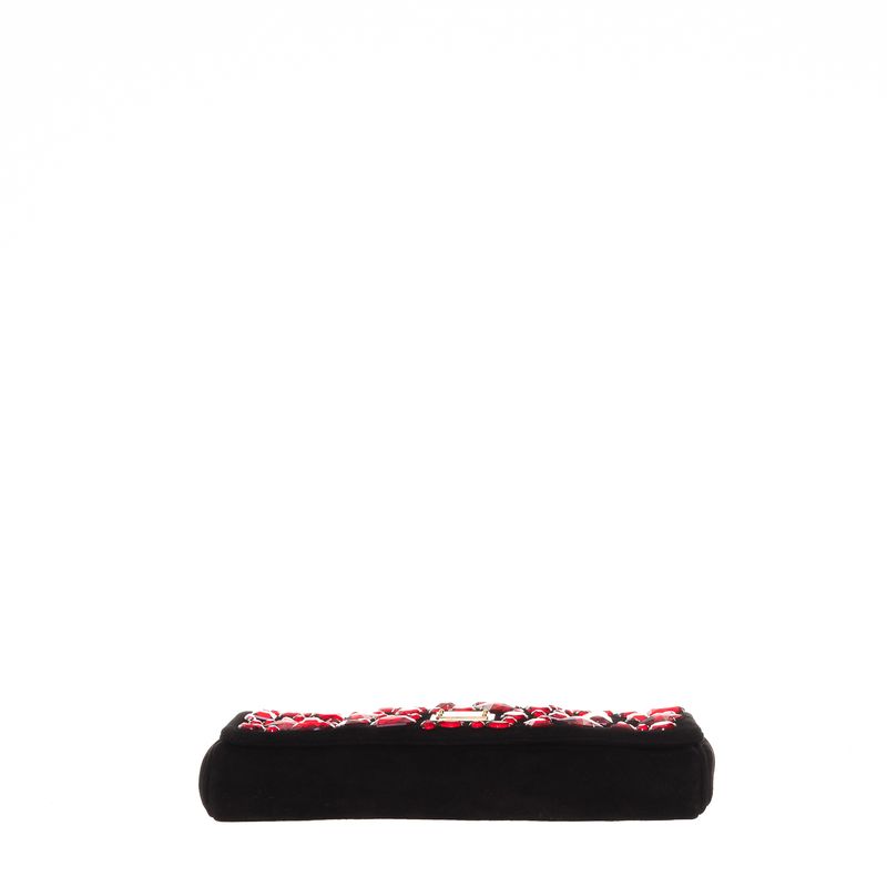 Clutch-Dolce---Gabbana-Preta-Aplicacoes-Vermelhas