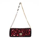 Clutch-Dolce---Gabbana-Preta-Aplicacoes-Vermelhas