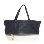 Bolsa-Salvatore-Ferragamo-Tote-Extensivel-Couro-Preto-Branco-e-Vermelho