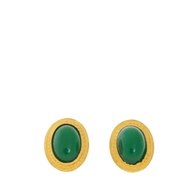 Brinco-Vintage-Pressao-Oval-Dourado-e-Acetato-Verde