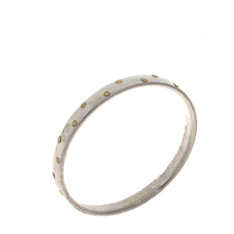 Bracelete-Vintage-Prateado-com-Pontos-Dourados