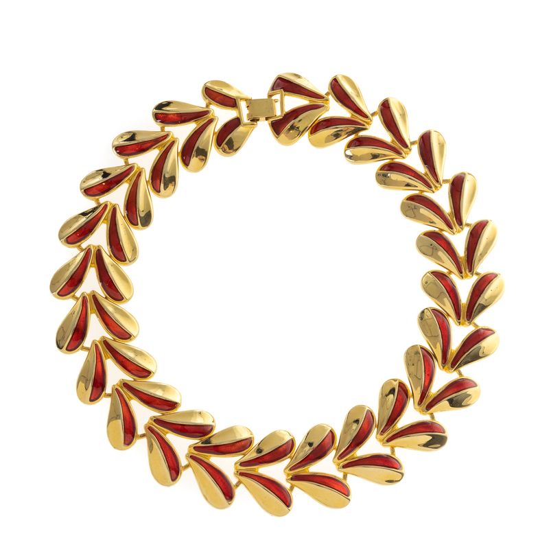 Colar-Vintage-Dourado-e-Vermelho