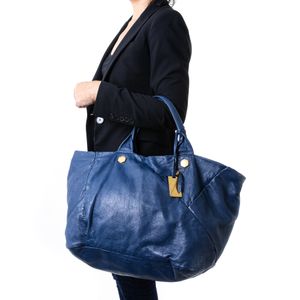 Bolsa Marc Jacobs Couro Azul Marinho