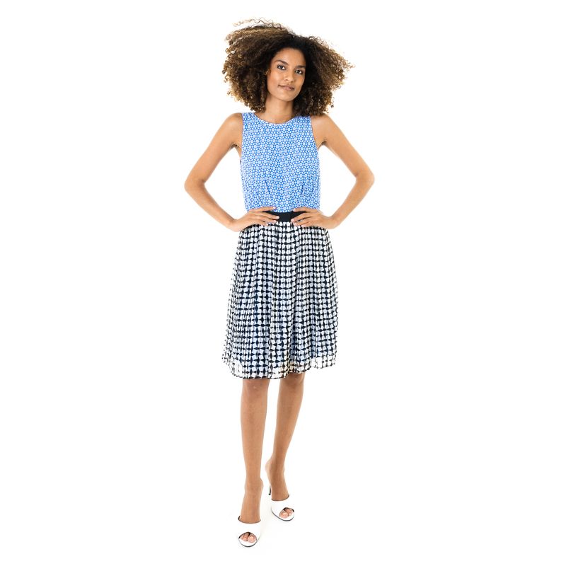 Vestido-Armani-Exchange-Estampado-Azul-Branco-e-Preto
