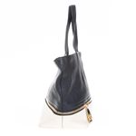 Bolsa-Salvatore-Ferragamo-Tote-Extensivel-Couro-Preto-Branco-e-Vermelho