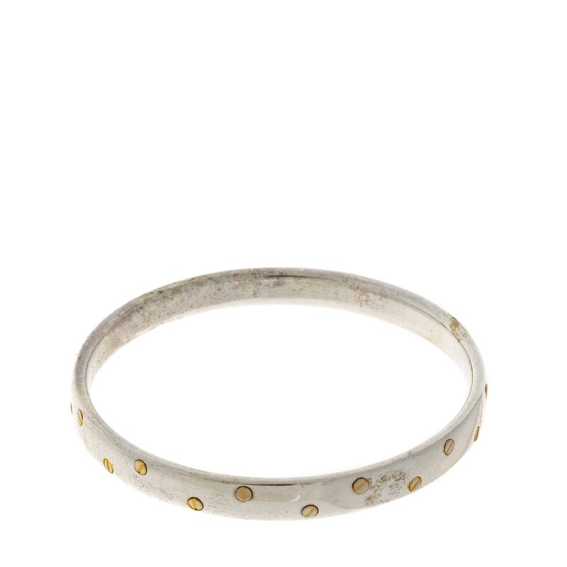 Bracelete-Vintage-Prateado-com-Pontos-Dourados
