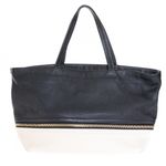 Bolsa-Salvatore-Ferragamo-Tote-Extensivel-Couro-Preto-Branco-e-Vermelho