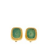 66948-Brinco-Chanel-Vintage-Pressao-Dourado-e-Resina-Verde-1