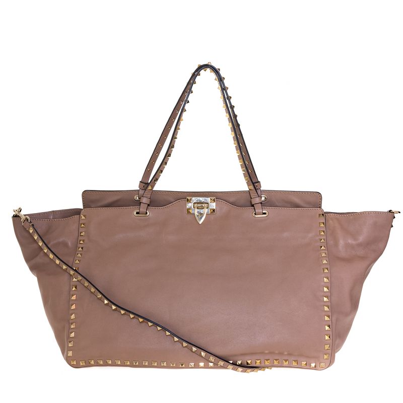 Bolsa-Valentino-Rockstud-Tote-Bege