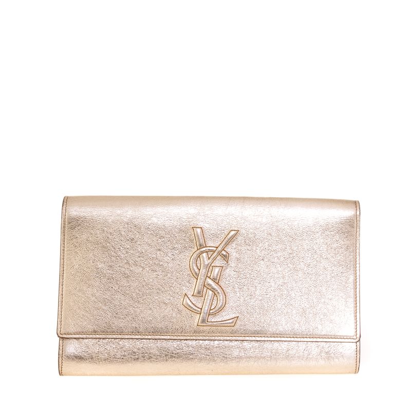 Clutch-Saint-Laurent-Belle-du-Jour-Dourada