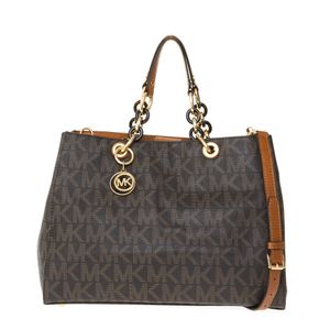Bolsa Michael Kors Monograma Marrom e Caramelo