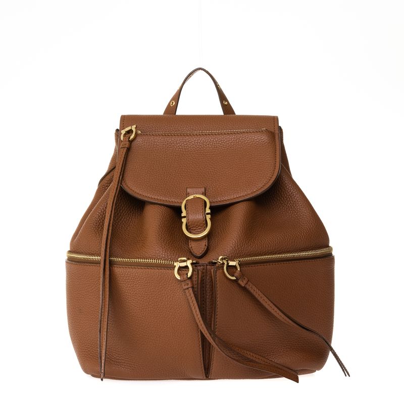 Mochila-Salvatore-Ferragamo-Couro-Caramelo
