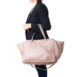 Bolsa-Valentino-Rockstud-Tote-Bege
