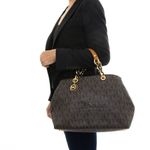 Bolsa-Michael-Kors-Monograma-Marrom-e-Caramelo