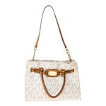Bolsa-Michael-Kors-Monograma-Branco-e-Caramelo