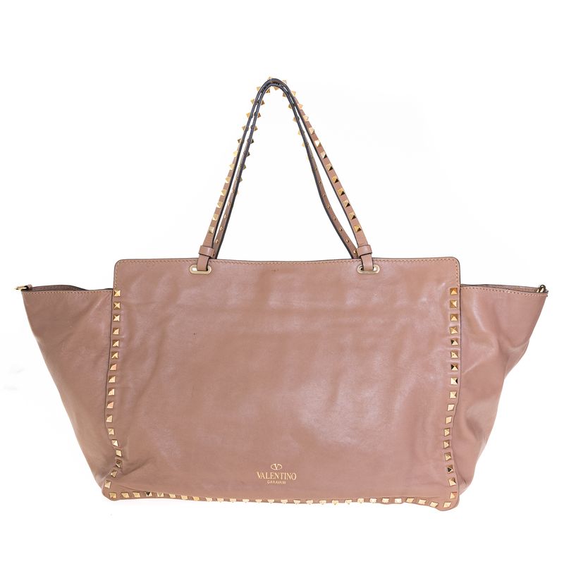 Bolsa-Valentino-Rockstud-Tote-Bege