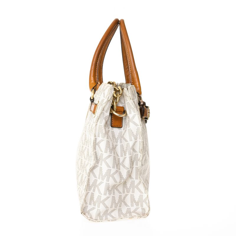 Bolsa-Michael-Kors-Monograma-Branco-e-Caramelo