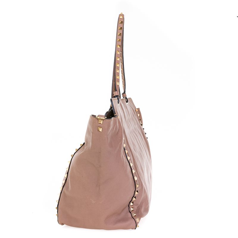 Bolsa-Valentino-Rockstud-Tote-Bege