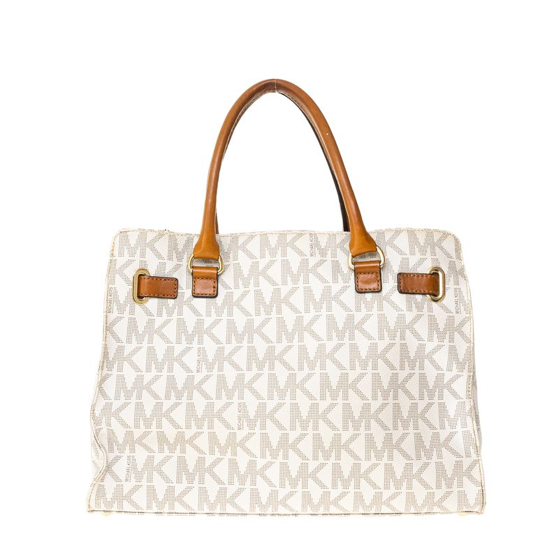 Bolsa-Michael-Kors-Monograma-Branco-e-Caramelo