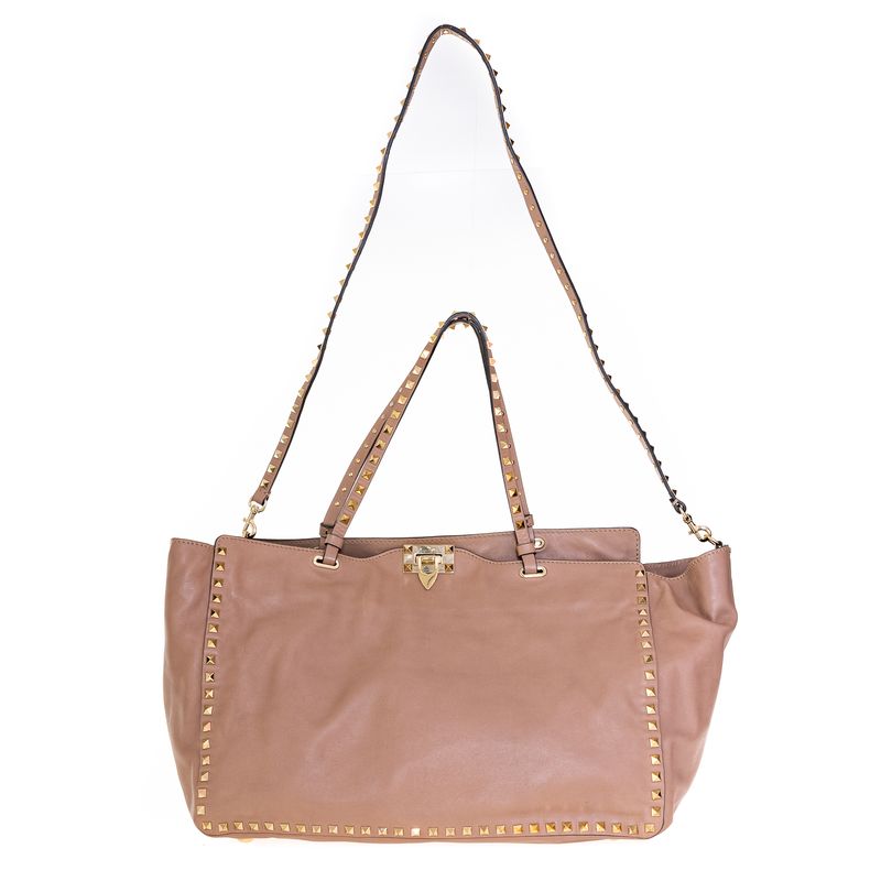 Bolsa-Valentino-Rockstud-Tote-Bege