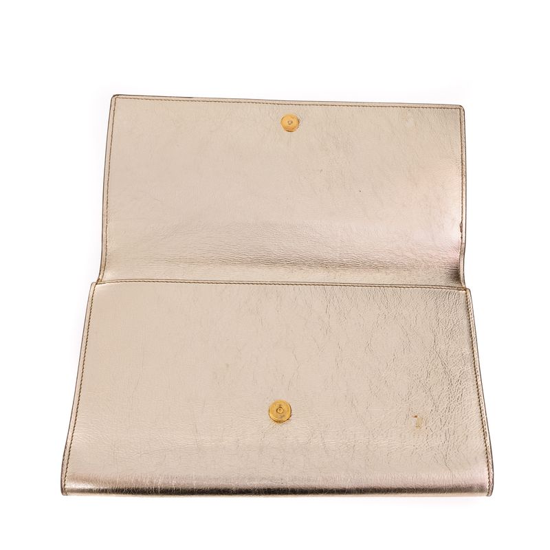 Clutch-Saint-Laurent-Belle-du-Jour-Dourada