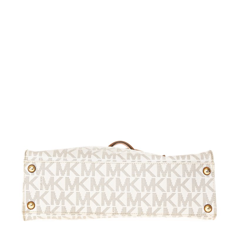 Bolsa-Michael-Kors-Monograma-Branco-e-Caramelo