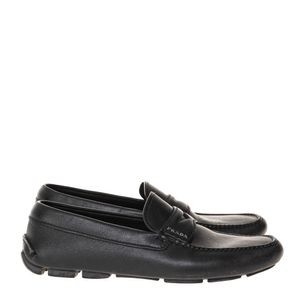 Mocassim Prada Couro Saffiano Preto