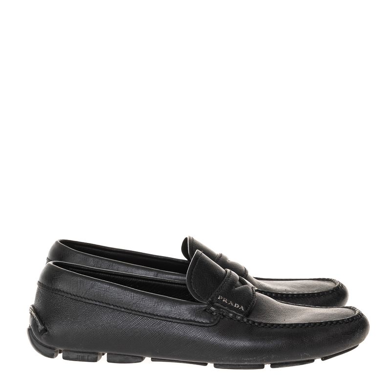 Mocassim-Prada-Couro-Saffiano-Preto