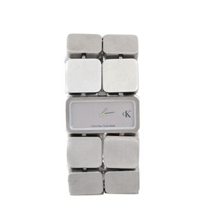 Relógio Calvin Klein Pulseira Quadrados Prateado