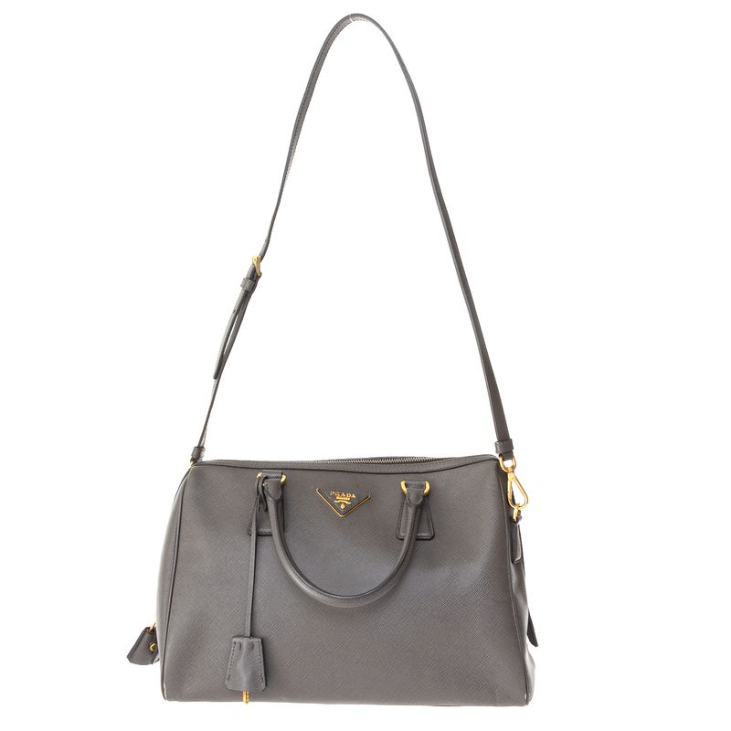 Bolsa-Prada-Transversal-Saffiano-Cinza