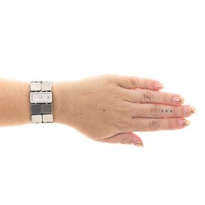 Relógio Calvin Klein Pulseira Quadrados Prateado