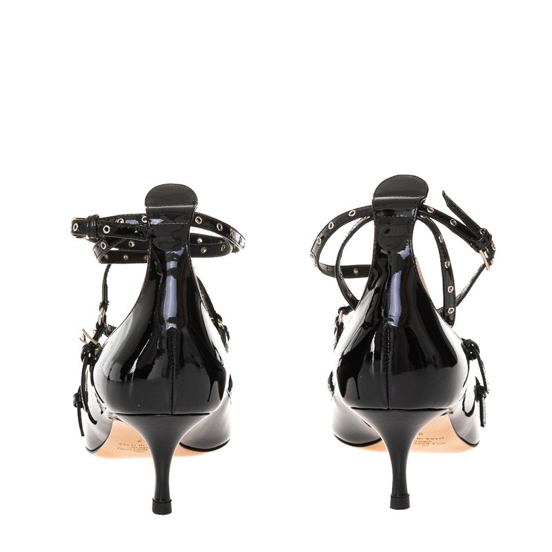 Scarpin-Valentino-Tiras-Verniz-Preto-e-Couro-Bege