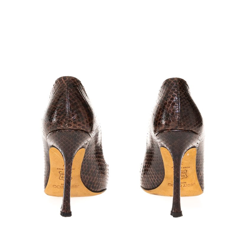 Scarpin-Jimmy-Choo-Python-Marrom