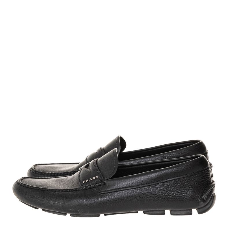 Mocassim-Prada-Couro-Saffiano-Preto