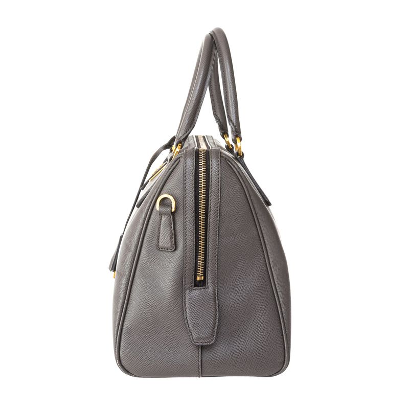 Bolsa-Prada-Transversal-Saffiano-Cinza